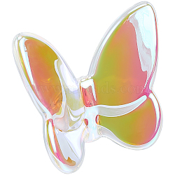 Glass Butterfly Display Decorations, for Home Desktop Decoration, Clear AB, 79x41x75.5mm(AJEW-WH20019-14D)