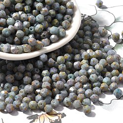 Baking Paint Glass Seed Beads, Bicone, Light Blue, 4.5x4mm, Hole: 1.1mm, about 6428pcs/pound(SEED-A032-02A-16)