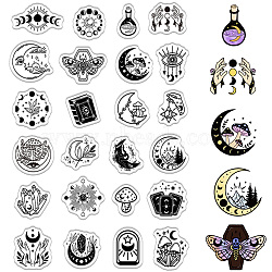 Custom PVC Plastic Clear Stamps, for DIY Scrapbooking, Photo Album Decorative, Cards Making, Stamp Sheets, Film Frame, Moon, 160x110x3mm(DIY-WH0439-0441)