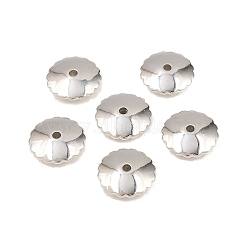 CCB Plastic Beads, Flower, Silver, 14x4.5mm, Hole: 2mm(CCB-H002-01B)