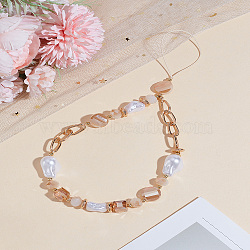 1Pc Acrylic Beaded Mobile Straps, for Mobile Accessories Bag Decoration, PeachPuff, 250mm(HJEW-LP0001-15)