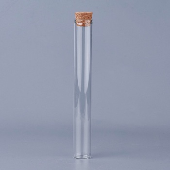 Empty Glass Bottles, with Cork Stopper, Wishing Bottle, Clear, 2x15.6cm, Capacity: about 40ml(1.35 fl. oz), Bottleneck: 20mm in diameter