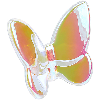 Glass Butterfly Display Decorations, for Home Desktop Decoration, Clear AB, 79x41x75.5mm