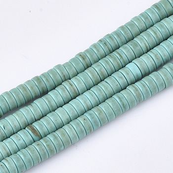 Synthetic Turquoise Beads Strands, Column, 4~4.5x2mm, Hole: 1mm, about 202~204pcs/strand, 15.3 inch