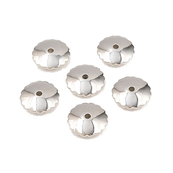 CCB Plastic Beads, Flower, Silver, 14x4.5mm, Hole: 2mm