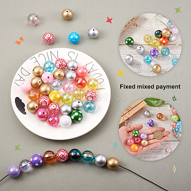 70Pcs 7 Style AB-Color Plated & Bubblegum & Solid Color & Spray Painted Transparent Acrylic Beads(MACR-CD0001-03)-4