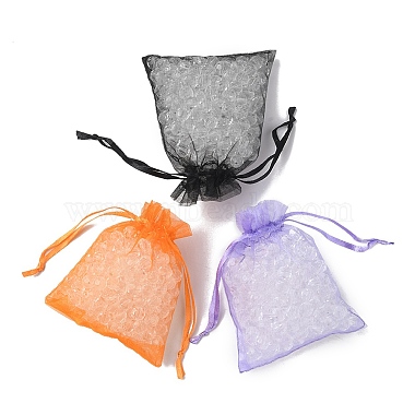 20pcs 10 bolsas de cordón de organza rectangulares de colores(CON-YW0001-31B)-4