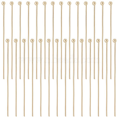 3.5cm Real 18K Gold Plated Iron Ball Head Pins