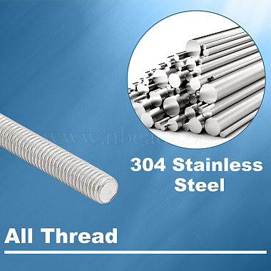 304 Stainless Steel M5 Full Screw Threaded Rod(FIND-WH0290-51P)-4