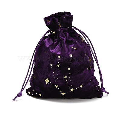 Velvet Gift Storage Drawstring Bags(AJEW-P131-04A)-2