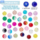 PandaHall Elite 875Pcs 35 Colors Spray Painted Transparent Crackle Glass Beads(CCG-PH0001-09)-2