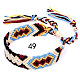 Cotton Braided Rhombus Pattern Cord Bracelet(FIND-PW0013-003A-49)-1