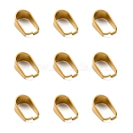Ion Plating(IP) 304 Stainless Steel Snap on Bails, Golden, 10x5x0.5mm(STAS-L159-19G)