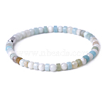 Natural Flower Amazonite Beads Stretch Bracelets for Women Men, 6-7/8 inch(17.6cm)(PW-WG6A9BA-08)
