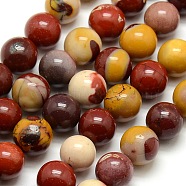 Round Natural Mookaite Beads Strands, 10mm, Hole: 1mm,  about 38pcs/strand, 15.7 inch(G-P062-65)