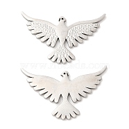 316L Surgical Stainless Steel Pendants, Laser Cut, Bird Charms, Stainless Steel Color, 18x30x1.5mm, Hole: 0.6mm(STAS-F297-18P)