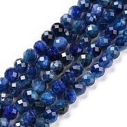 Natural Kyanite Beads Strands, Faceted, Round, 6mm, Hole: 0.9mm, about 68pcs/strand, 15.35 inch(39cm)(G-C009-A05)