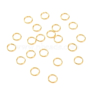 Brass Open Jump Rings, Long-Lasting Plated, Round Ring, Real 18K Gold Plated, 21 Gauge, 6x0.7mm, Inner Diameter: 4.6mm(KK-F824-108C-G)