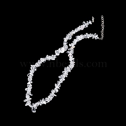 Natural Quartz Crystal Chips Bead Necklace, 18.90 inch(48cm)(PW-WG87743-01)