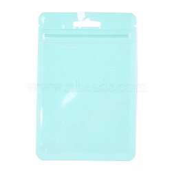 Macaron Color Plastic Yin-yang Zip Lock Bags, Resealable Bags, Self Seal Bags, Top Seal, Rectangle, Pale Turquoise, 12.9x8.5x0.15cm, Unilateral Thickness: 2 Mil(0.05mm)(OPP-N001-01A-03)