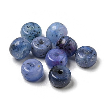 Opaque Acrylic Bead, Rondelle, Royal Blue, 8x5mm, Hole: 1.6mm