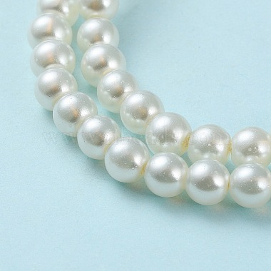 Baking Painted Pearlized Glass Pearl Round Bead Strands(X-HY-Q003-6mm-02)-4