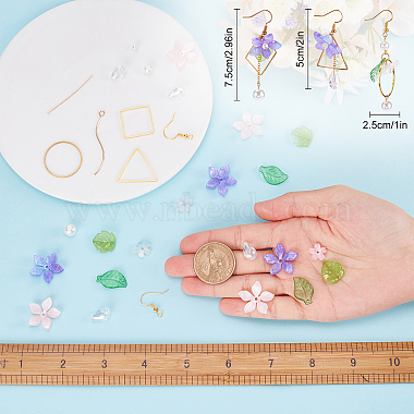 DIY Flower Dangle Earring Making Kit(DIY-SC0020-07)-3