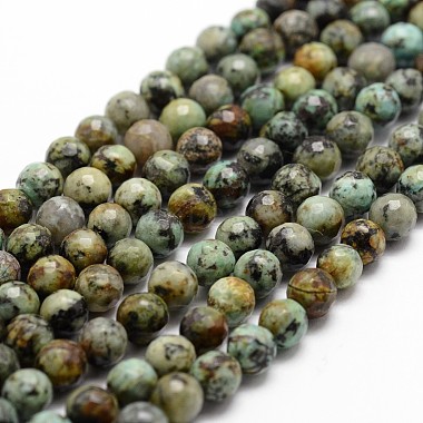 6mm YellowGreen Round African Turquoise Beads