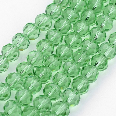 Light Green Round Glass Beads