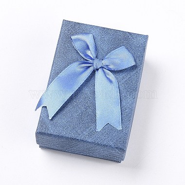 CornflowerBlue Rectangle Paper Jewelry Set Box