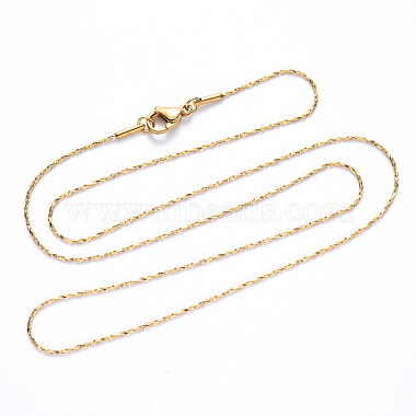 Vacuum Plating 304 Stainless Steel Coreana Chain Necklace(NJEW-S420-006D-G)-3