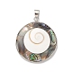 Natural Abalone Shell/Paua Shell Pendants(BSHE-E029-02P)-2