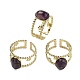 Oval Natural Amethyst Finger Rings(RJEW-N046-05B-G)-3