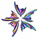 Gros pendentifs en alliage de couleur arc-en-ciel plaqué(X-PALLOY-S180-016-RS)-1