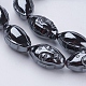 Non-magnetic Synthetic Hematite Beads Strands(G-P341-31-15x26mm)-1
