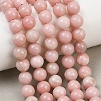 Natural Pink Opal Beads Strands, Smooth Round, 8.5~9mm, Hole: 1mm, about 44pcs/strand, 14.96''(38cm)(GG-CBAA3AB-04-8mm)