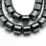 Grade AA Non-magnetic Synthetic Hematite Column Beads Strands, Non-magnetic Synthetic Hematite, 10x10mm, Hole: 1mm, about 39pcs/strand, 16 inch(X-G-F161-06E)