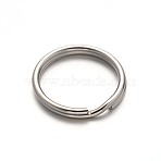 Tarnish Resistant 304 Stainless Steel Split Key Rings, Keychain Clasp Findings, Stainless Steel Color, 20x2.5mm(X-STAS-M216-10)