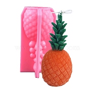 3D Pineapple DIY Silicone Candle Molds, Aromatherapy Candle Moulds, Scented Candle Making Molds, Hot Pink, 7.7x7.8x15.2cm(PW-WG80681-01)