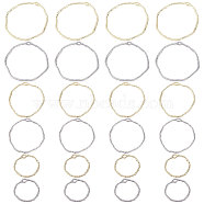36Pcs 6 Styles Alloy Open Back Bezel Pendants, For DIY UV Resin, Epoxy Resin, Pressed Flower Jewelry, Ring, Platinum & Light Gold, 21.5~35x22.5~34.5x1.5mm, Hole: 2.5~3x1mm, 6pcs/style(FIND-SC0004-15)