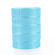 Sheer Organza Ribbon, Wide Ribbon for Wedding Decorative, Sky Blue, 1 inch(25mm), 250Yards(228.6m)(RS25mmY062)