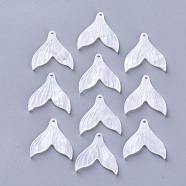 Cellulose Acetate(Resin) Pendants, , Creamy White, 19x19x3mm, Hole: 1.2mm(X-KY-N006-05-B02)