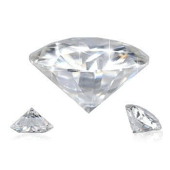 Brilliant Round Cut Moissanite Loose Stones Cabochons, Clear, 5.5mm, 0.6 Carats