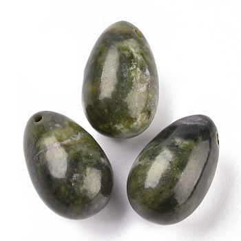 Natural Xinyi Jade/Chinese Southern Jade Pendants, Easter Egg Stone, 45x30x30mm, Hole: 2.2mm