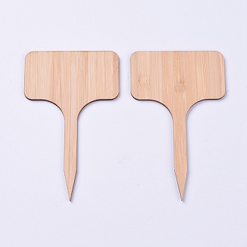 Bamboo Plant Labels, Wooden Plant Tags, for Seed Potted Herbs Flowers Vegetables, BurlyWood, 99x60x2mm