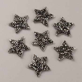 Star Hotfix Rhinestone, Resin Rhinestone, Costume Accessories, Sewing Craft Decoration, Greige, 20~21x20~21x2mm