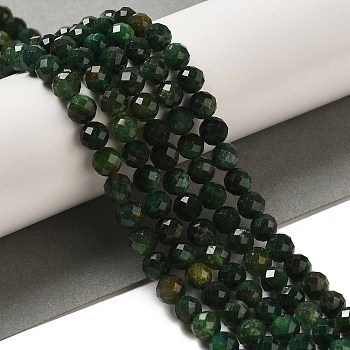 Natural Emerald Beads Strands, Faceted, Round, 6.5mm, Hole: 1mm, about 59pcs/strand, 14.96 inch~15.08 inch(38cm~38.3cm)