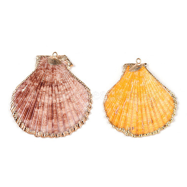 Electroplate Multicolor Sea Shell Pendants(X-SSHEL-S262-31)-2