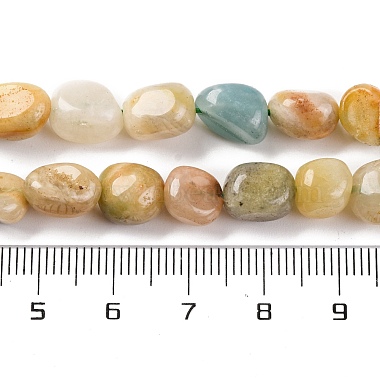 brins de perles d'amazonite de fleurs naturelles(G-G146-A19-01)-5