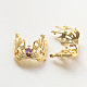 Brass Pave Medium Purple Cubic Zirconia Witch Headwear Head Pins(BAPE-PW0002-18A)-1